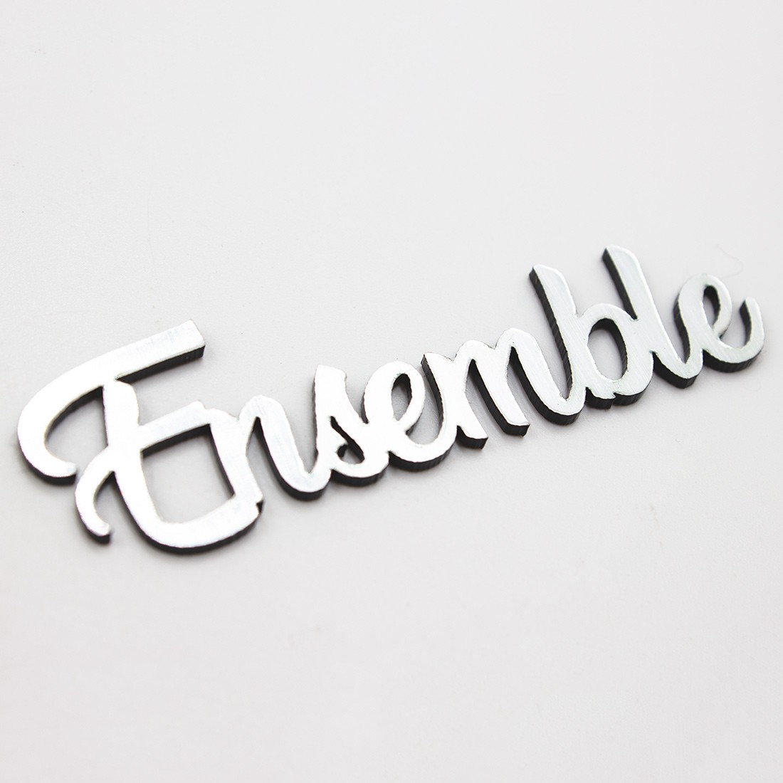 Mot Ensemble en Acrylique Argent brossé 6,8 x 2,1 cm SCRAPMOUSET