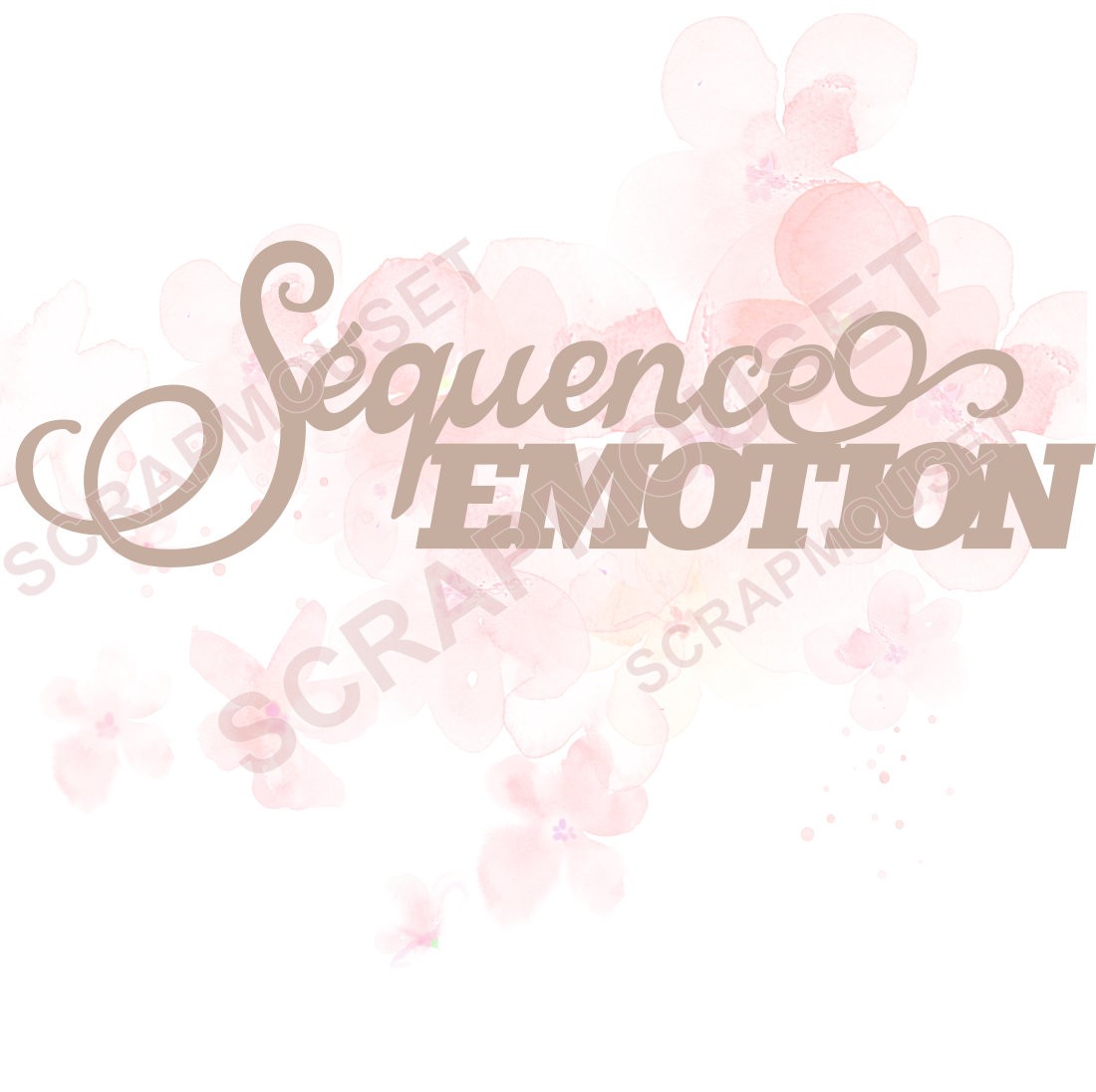 Mot Séquence émotion en carton bois SCRAPMOUSET