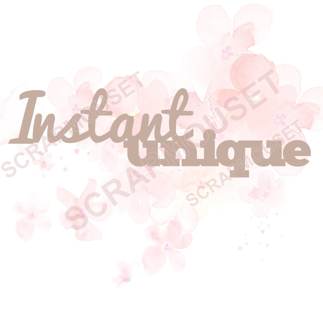 Mot Instant unique en carton bois SCRAPMOUSET