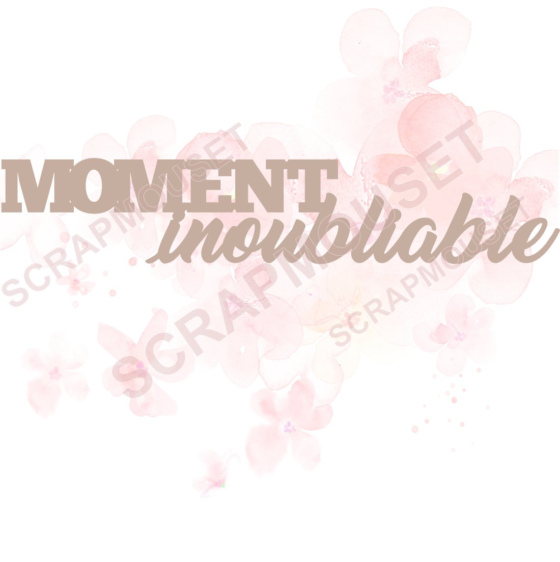 Mot Moment inoubliable en carton bois SCRAPMOUSET