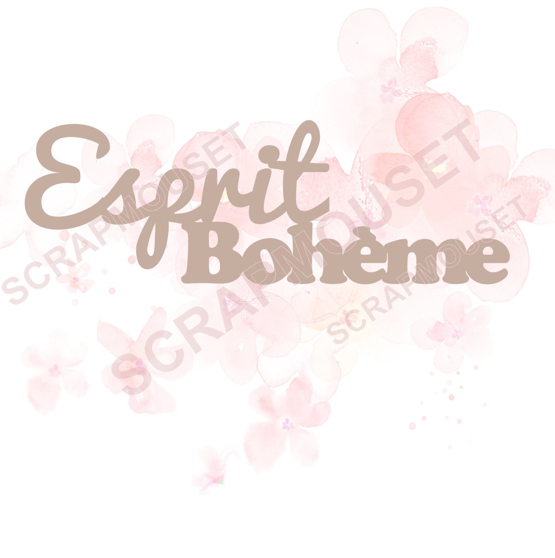 Mot Esprit bohème en carton bois SCRAPMOUSET