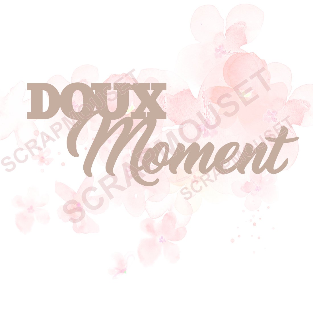 Mot Doux moment en carton bois SCRAPMOUSET