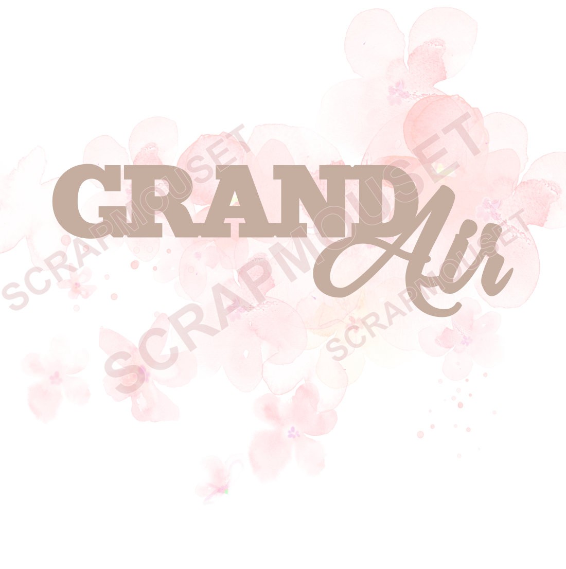 Mot Grand air en carton bois SCRAPMOUSET