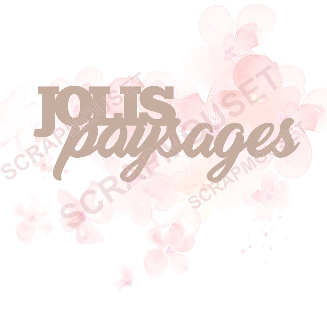 Mot Jolis paysages en carton bois SCRAPMOUSET