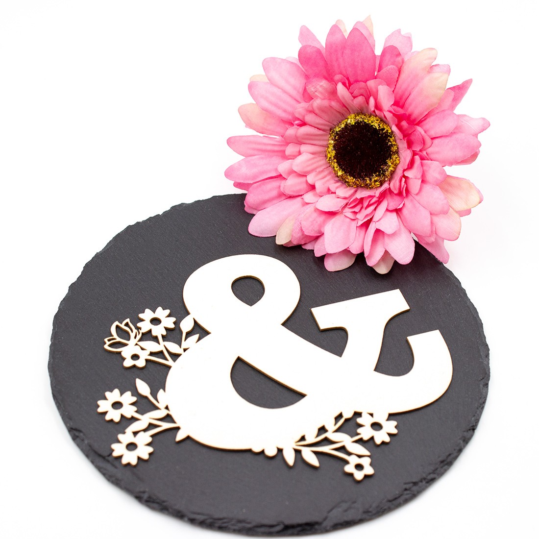 Grande esperluette florale en carton bois SCRAPMOUSET