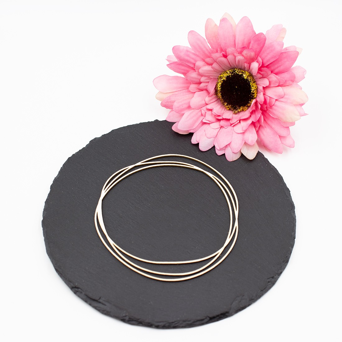 Chipboard cadre cercles entrelacés Maeva en carton bois SCRAPMOUSET