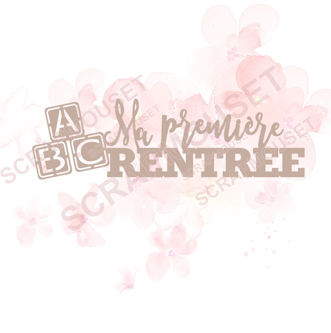 Mot Ma première rentrée en carton bois SCRAPMOUSET