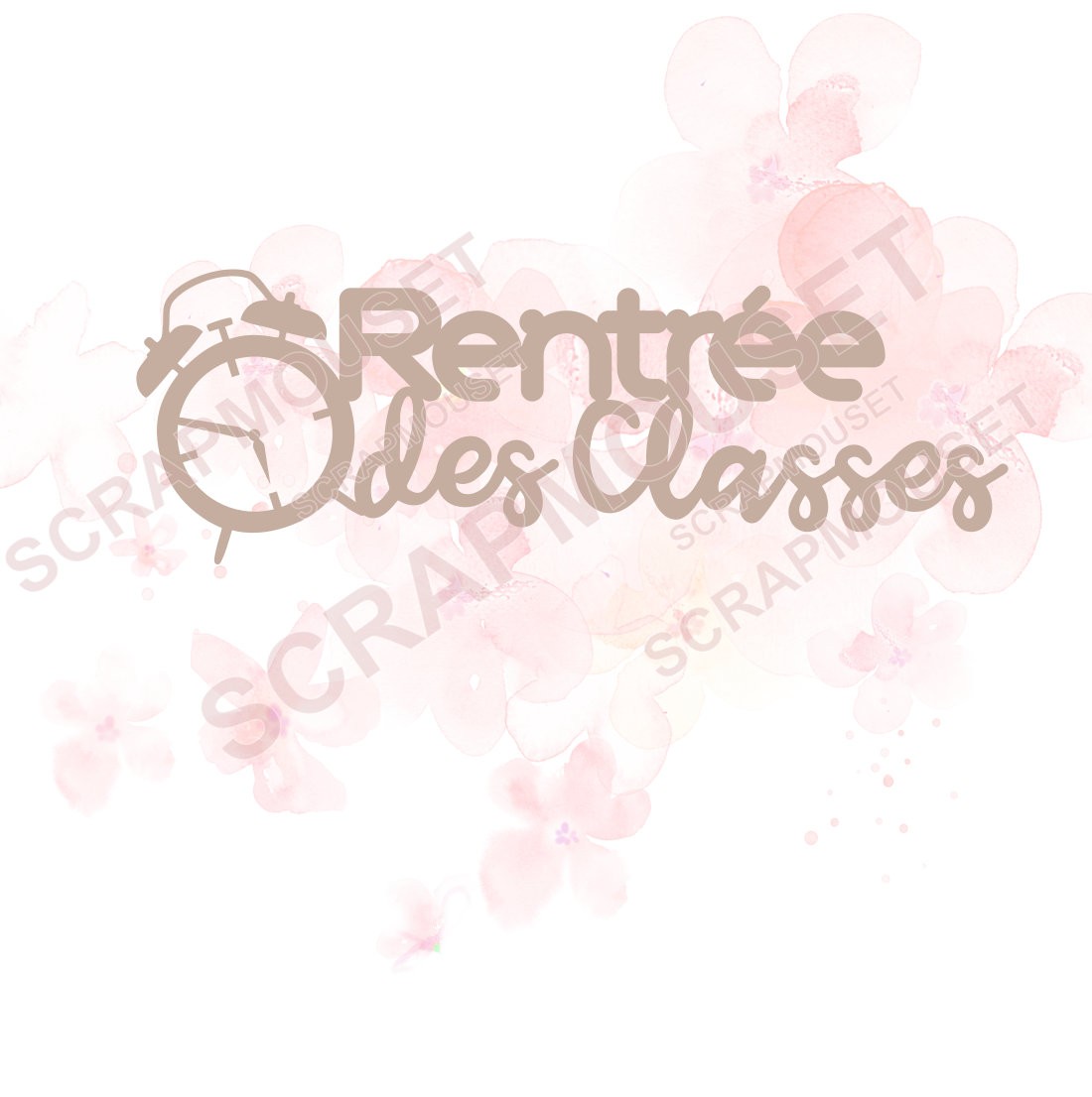 Mot Rentrée des classes en carton bois SCRAPMOUSET