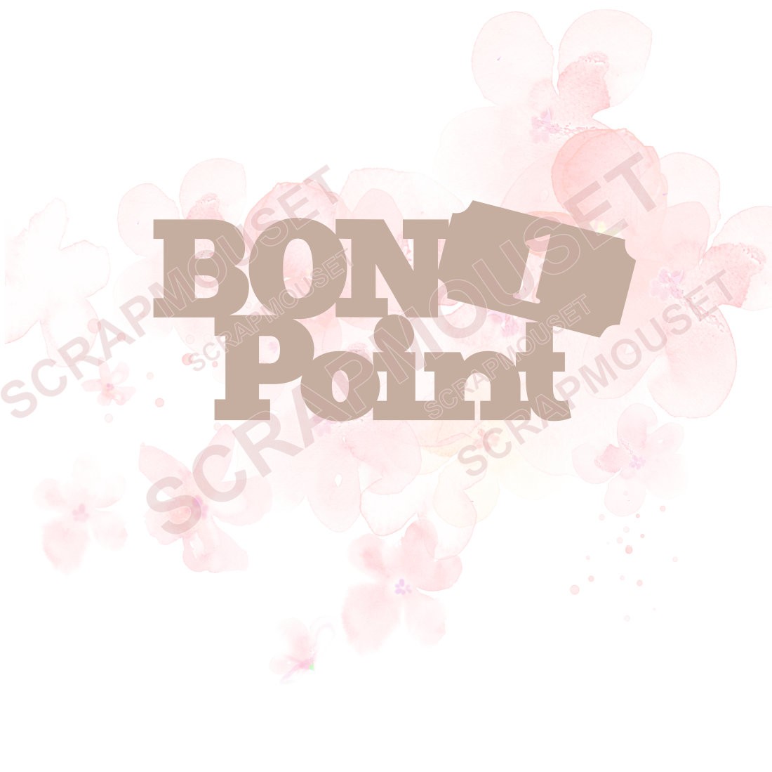 Mot Bon point en carton bois SCRAPMOUSET