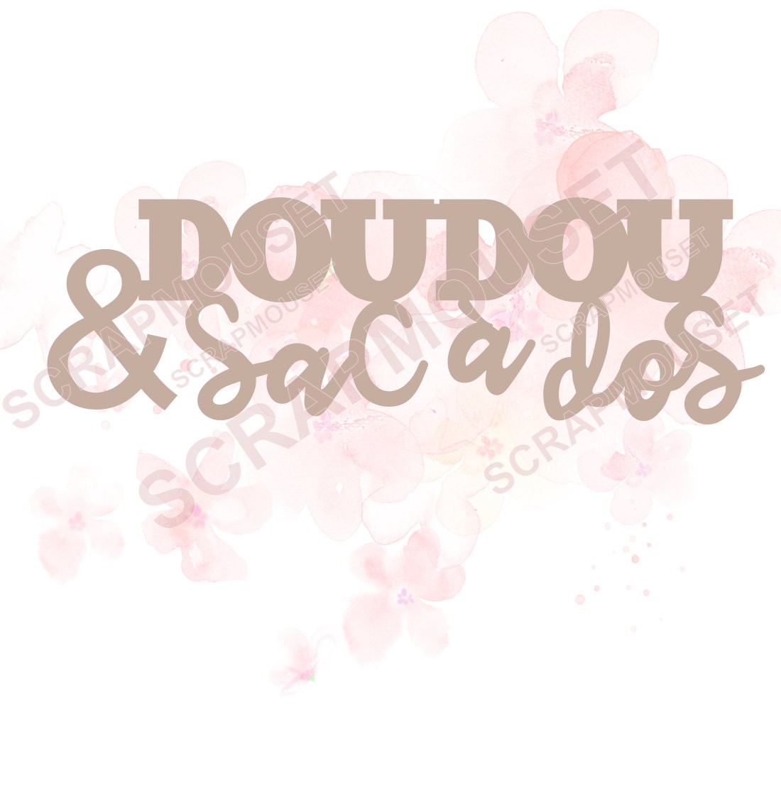 Mot Doudou et sac à dos en carton bois SCRAPMOUSET