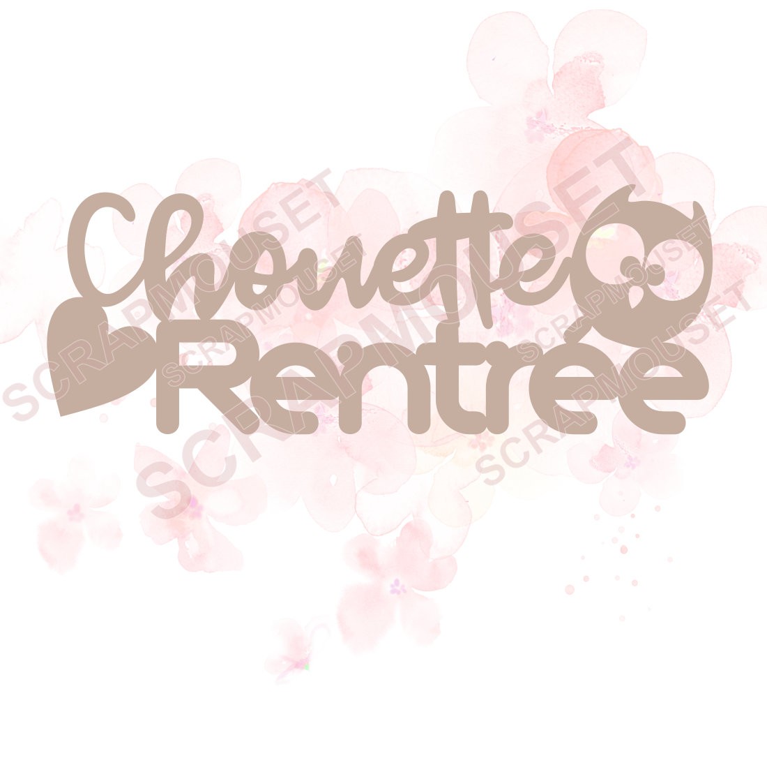 Mot Chouette rentrée en carton bois SCRAPMOUSET