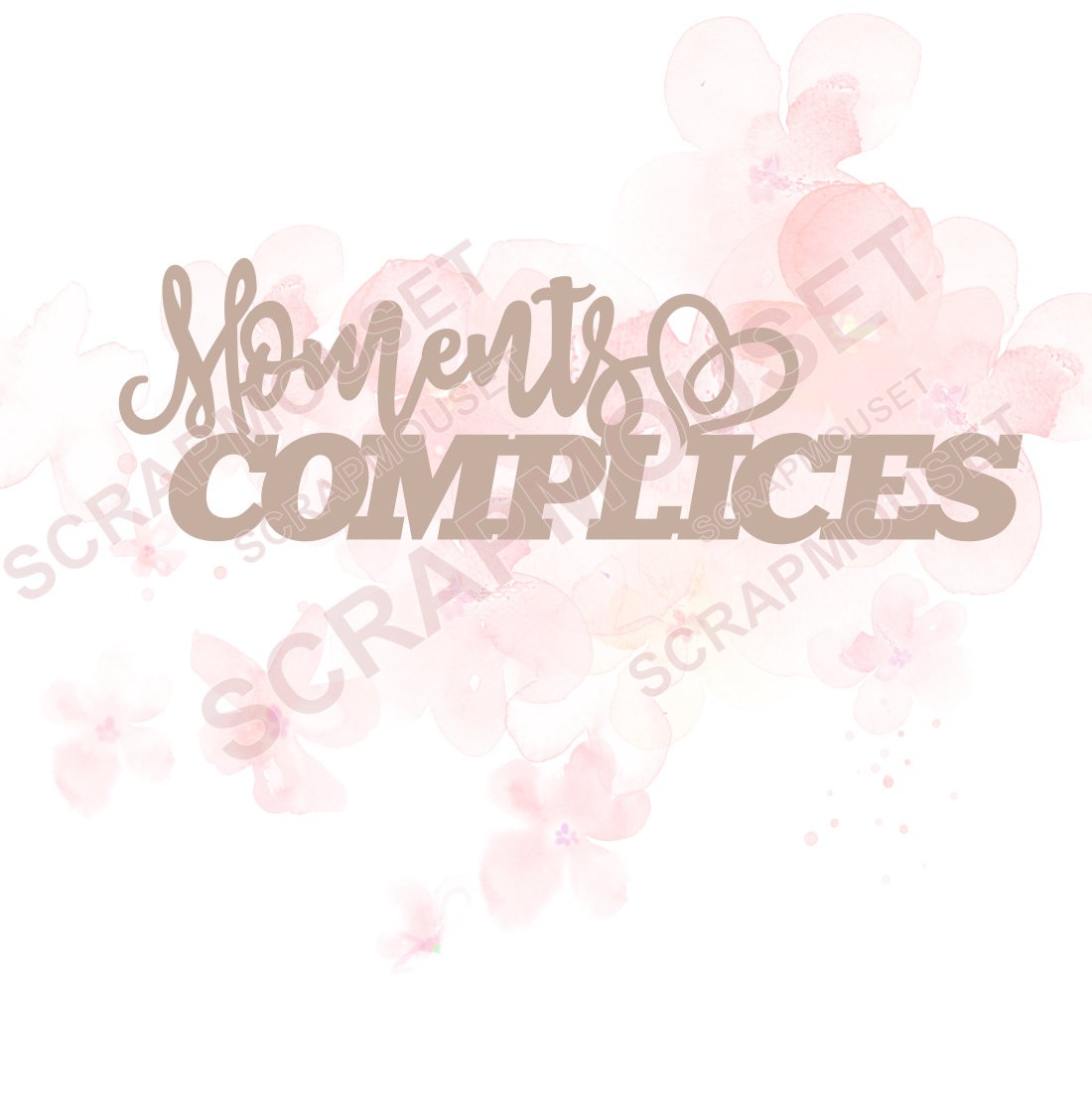 Mot Moments complices en carton bois SCRAPMOUSET