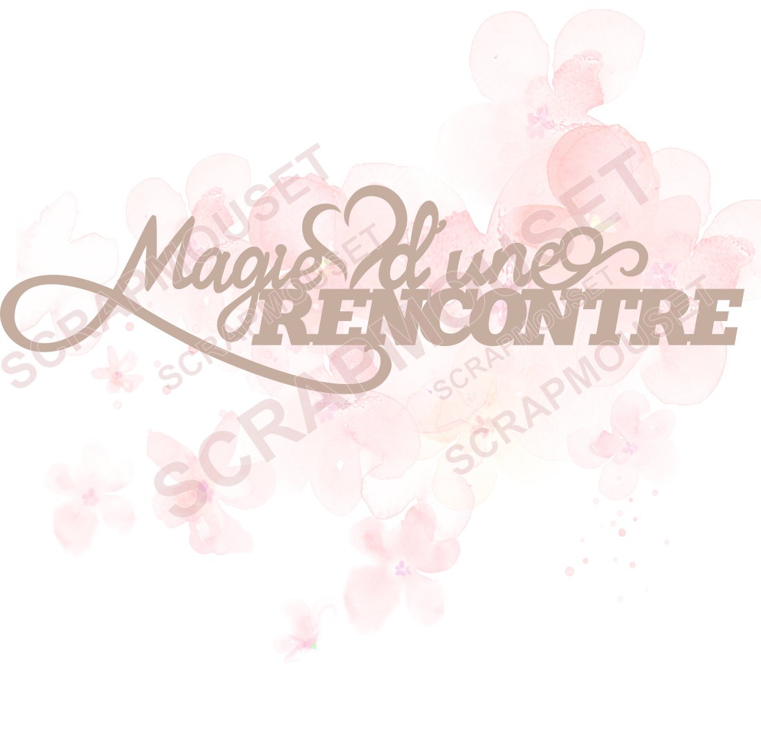 Mot Magie d'une rencontre en carton bois SCRAPMOUSET