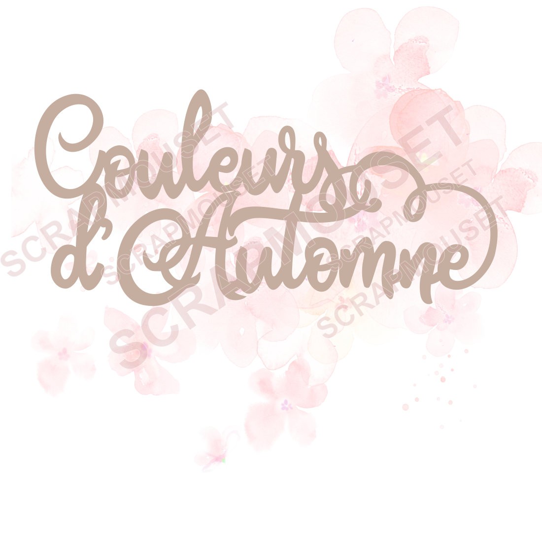 Mot Couleurs d'automne en carton bois SCRAPMOUSET