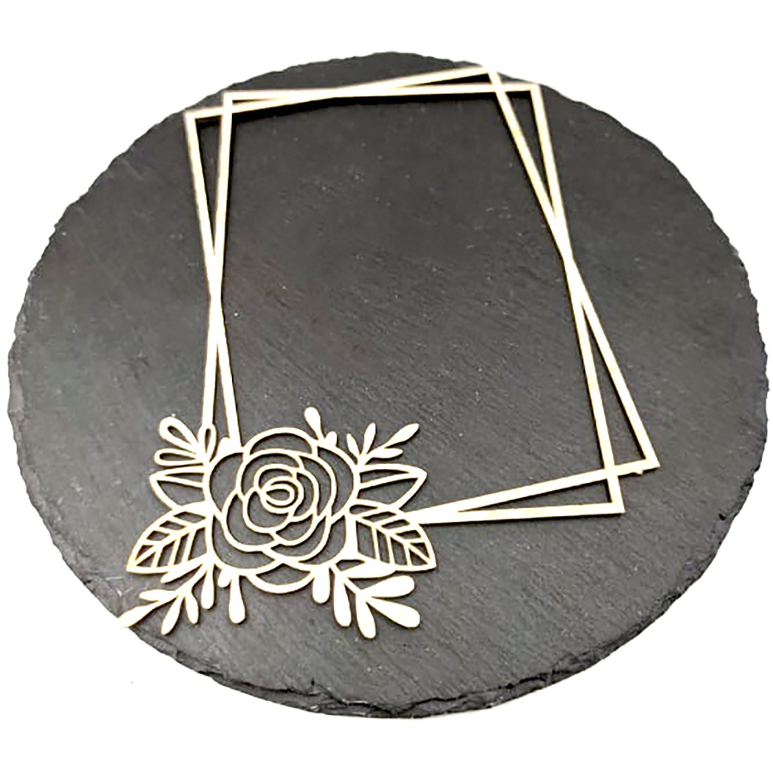Chipboard cadre rectangulaire floral Amélie en carton bois SCRAPMOUSET