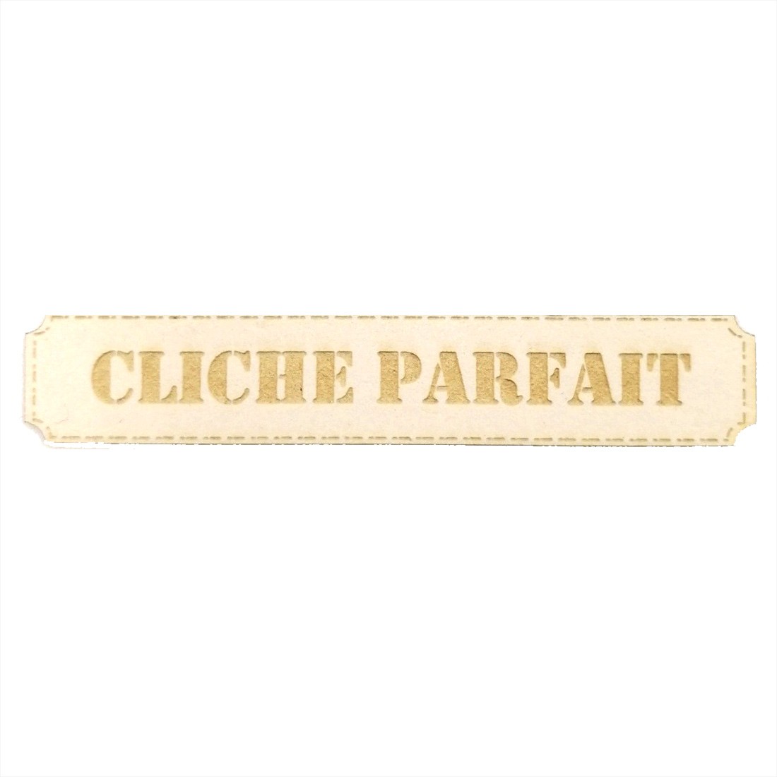 Etiquette rectangulaire Cliché parfait en carton bois SCRAPMOUSET