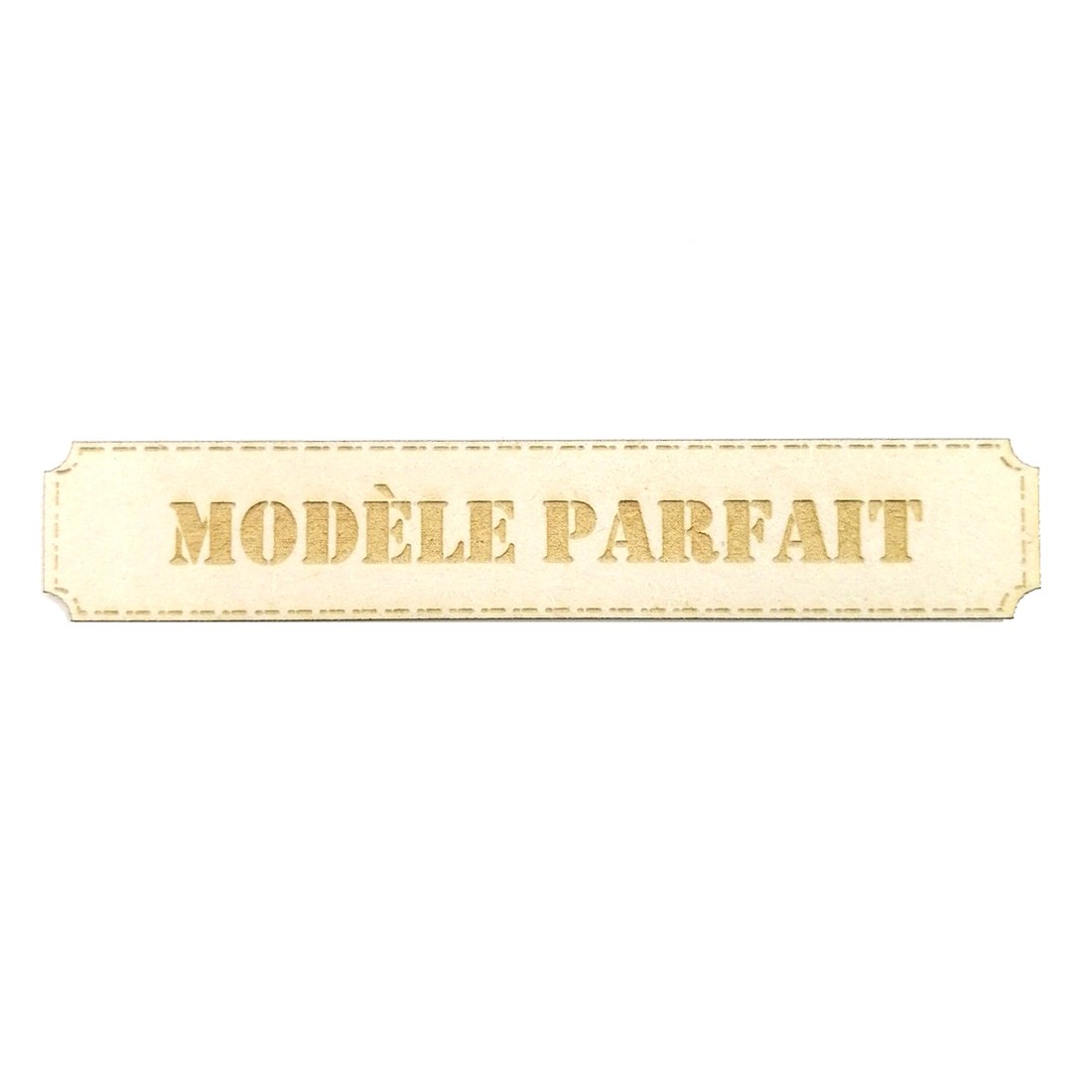 Etiquette rectangulaire Modèle parfait en carton bois SCRAPMOUSET