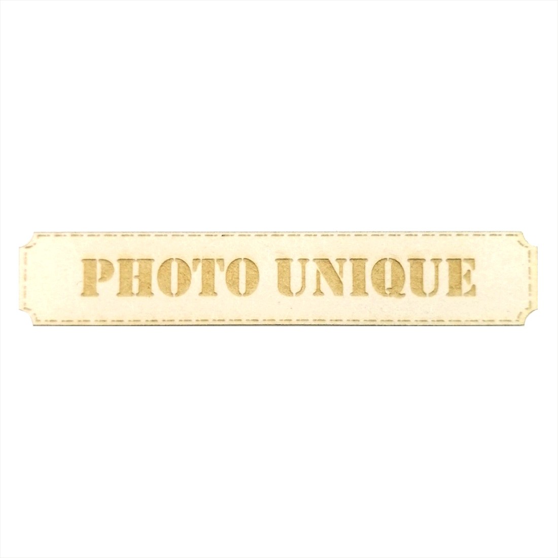 Etiquette rectangulaire Photo unique en carton bois SCRAPMOUSET