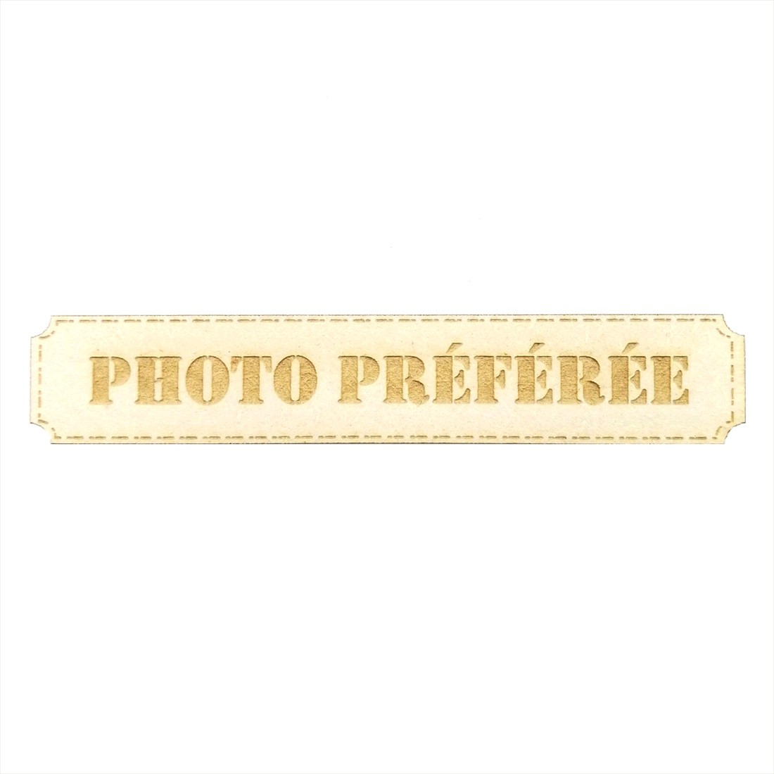 Etiquette rectangulaire Photo préférée en carton bois SCRAPMOUSET