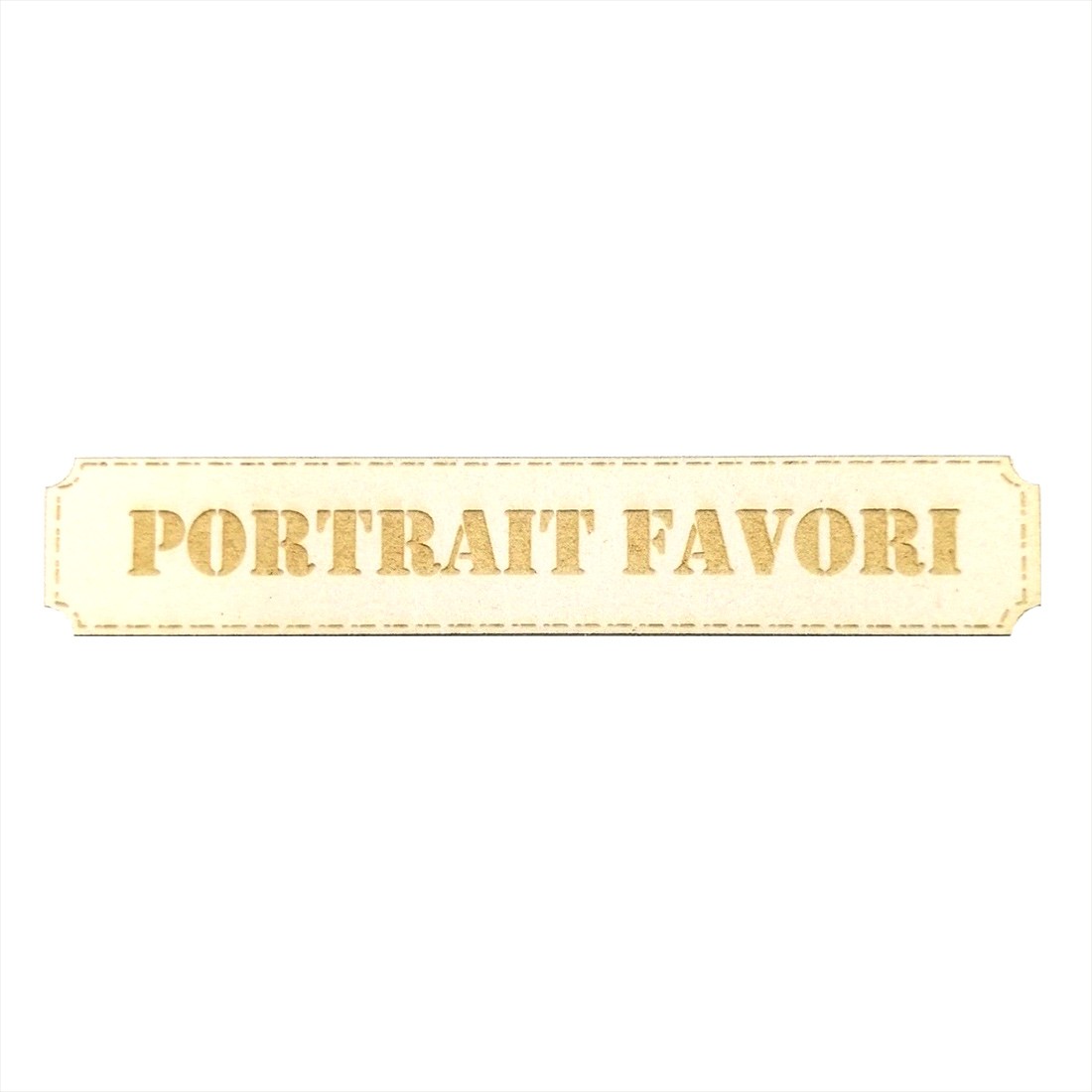 Etiquette rectangulaire Portrait favori en carton bois SCRAPMOUSET
