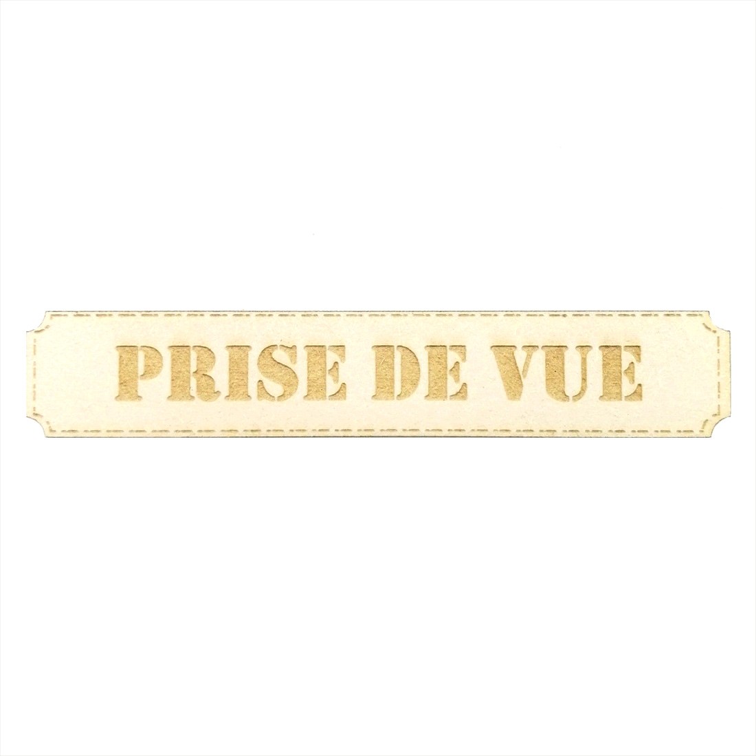 Etiquette rectangulaire Prise de vue en carton bois SCRAPMOUSET