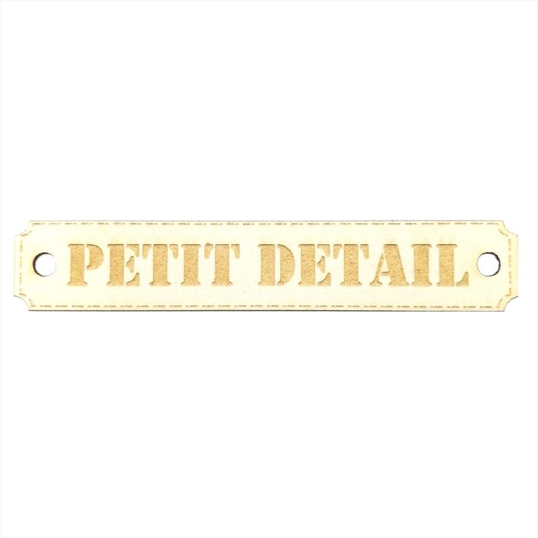 Etiquette rectangulaire Petit détail avec trous de fixation en carton bois SCRAPMOUSET