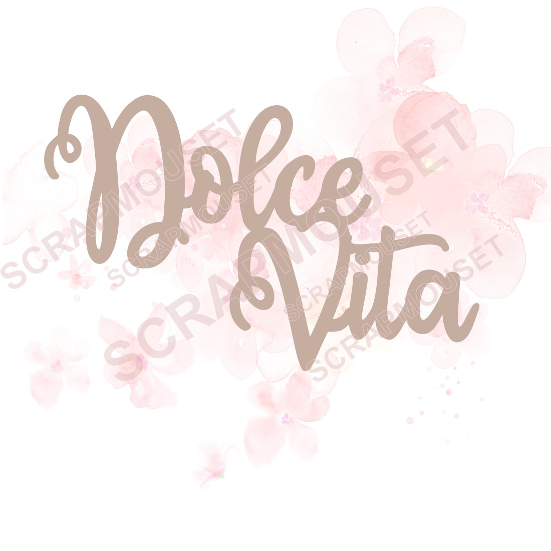 Mot Dolce vita en carton bois SCRAPMOUSET