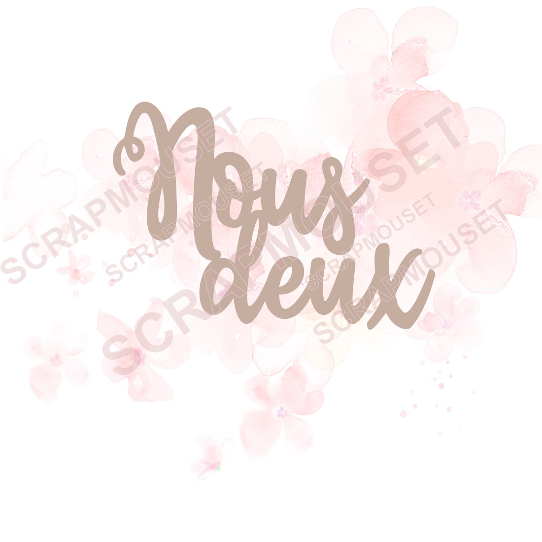 Mot Nous deux en carton bois SCRAPMOUSET