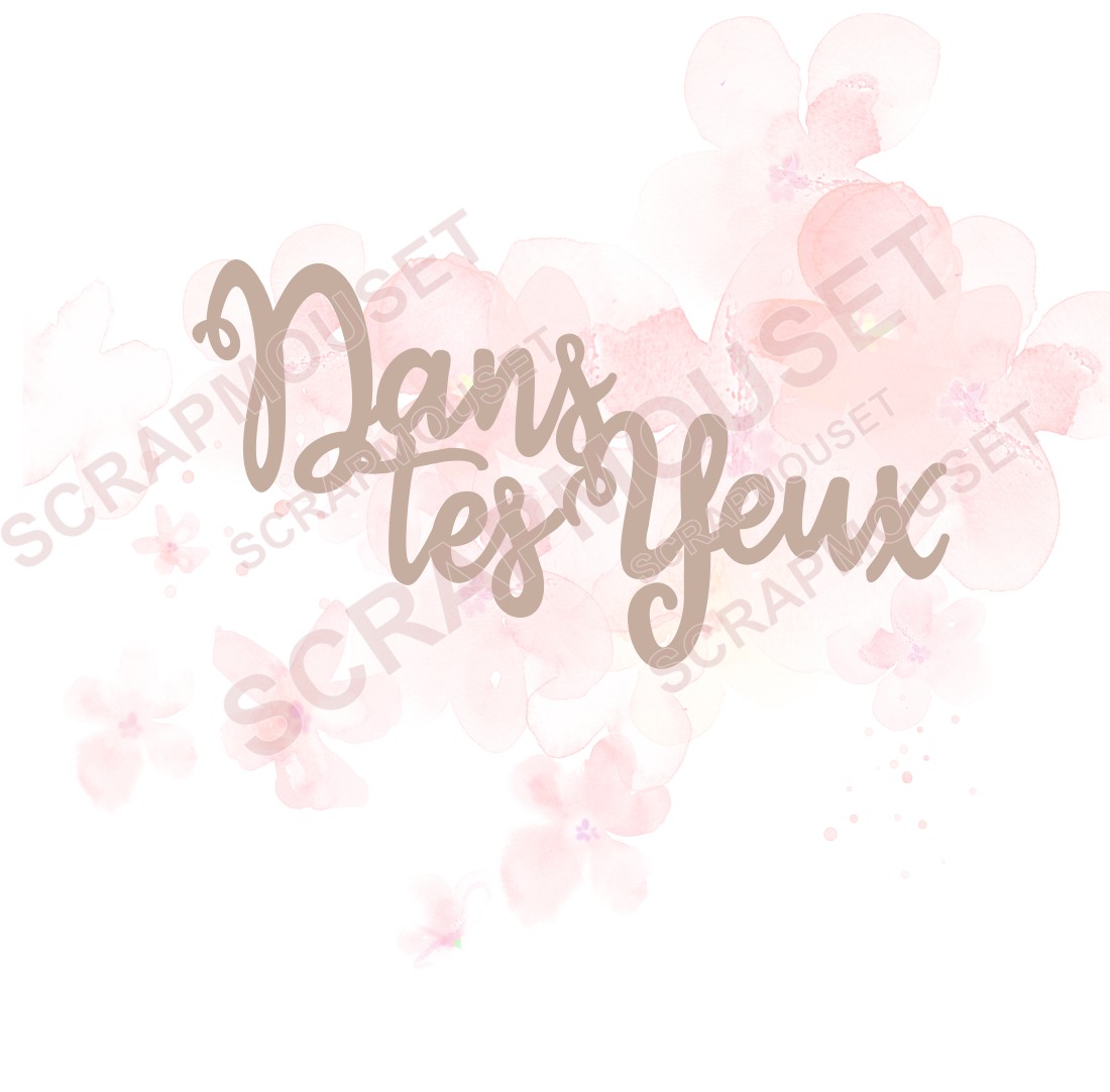 Mot Dans tes yeux en carton bois SCRAPMOUSET