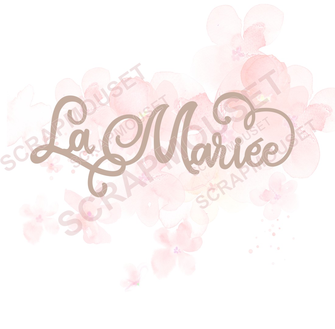 Mot La mariée en carton bois SCRAPMOUSET