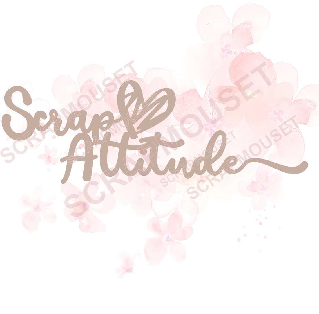 Mot Scrap attitude en carton bois SCRAPMOUSET