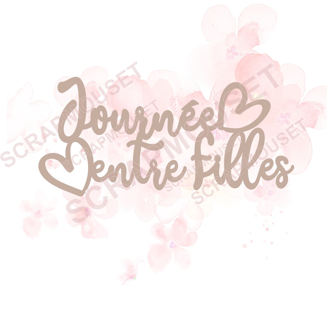 Mot Journée entre filles en carton bois SCRAPMOUSET