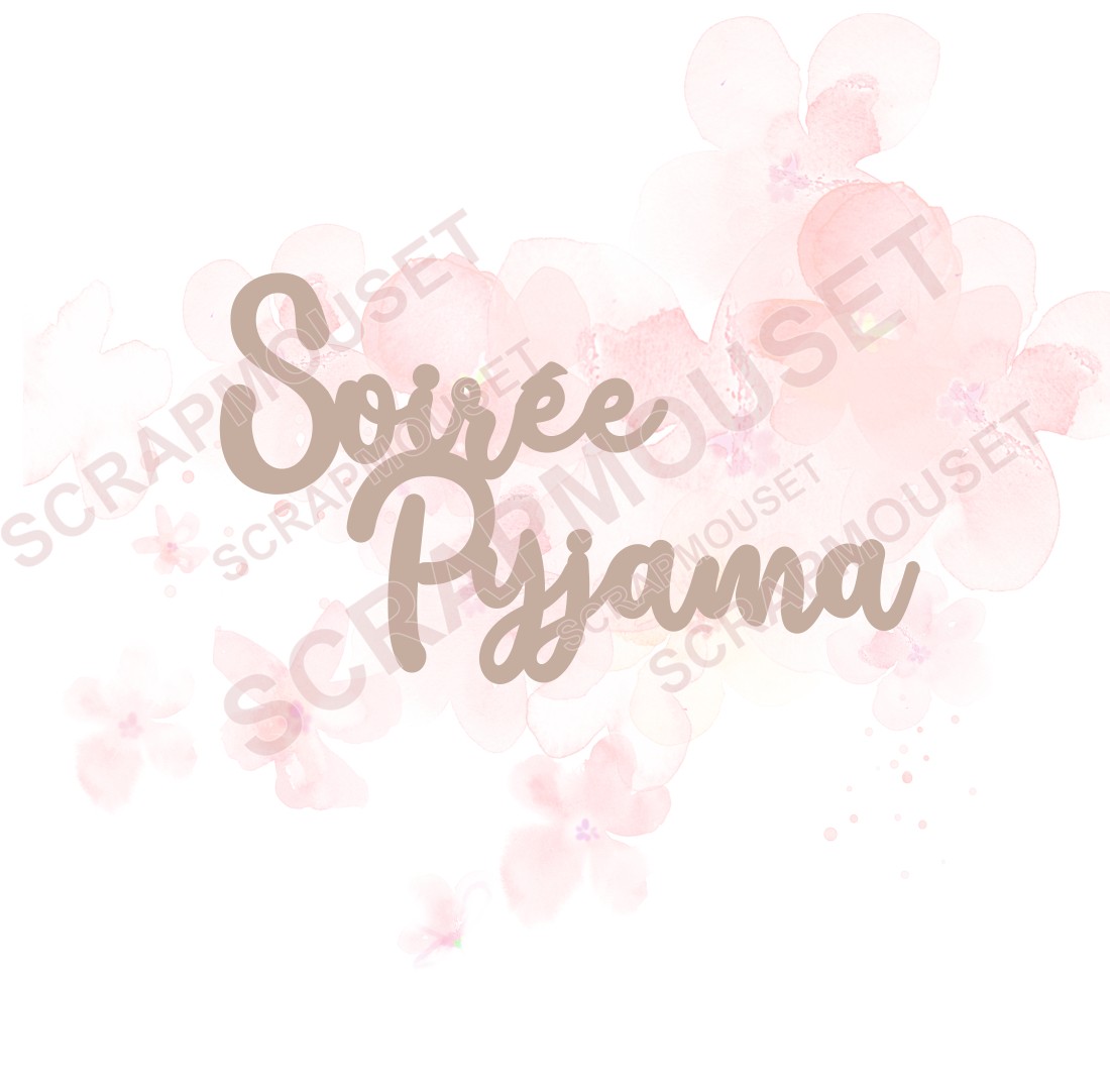 Mot Soirée pyjama en carton bois SCRAPMOUSET