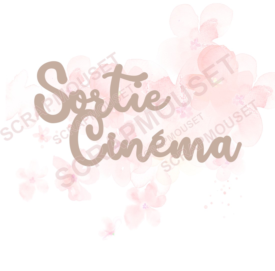 Mot Sortie cinéma en carton bois SCRAPMOUSET