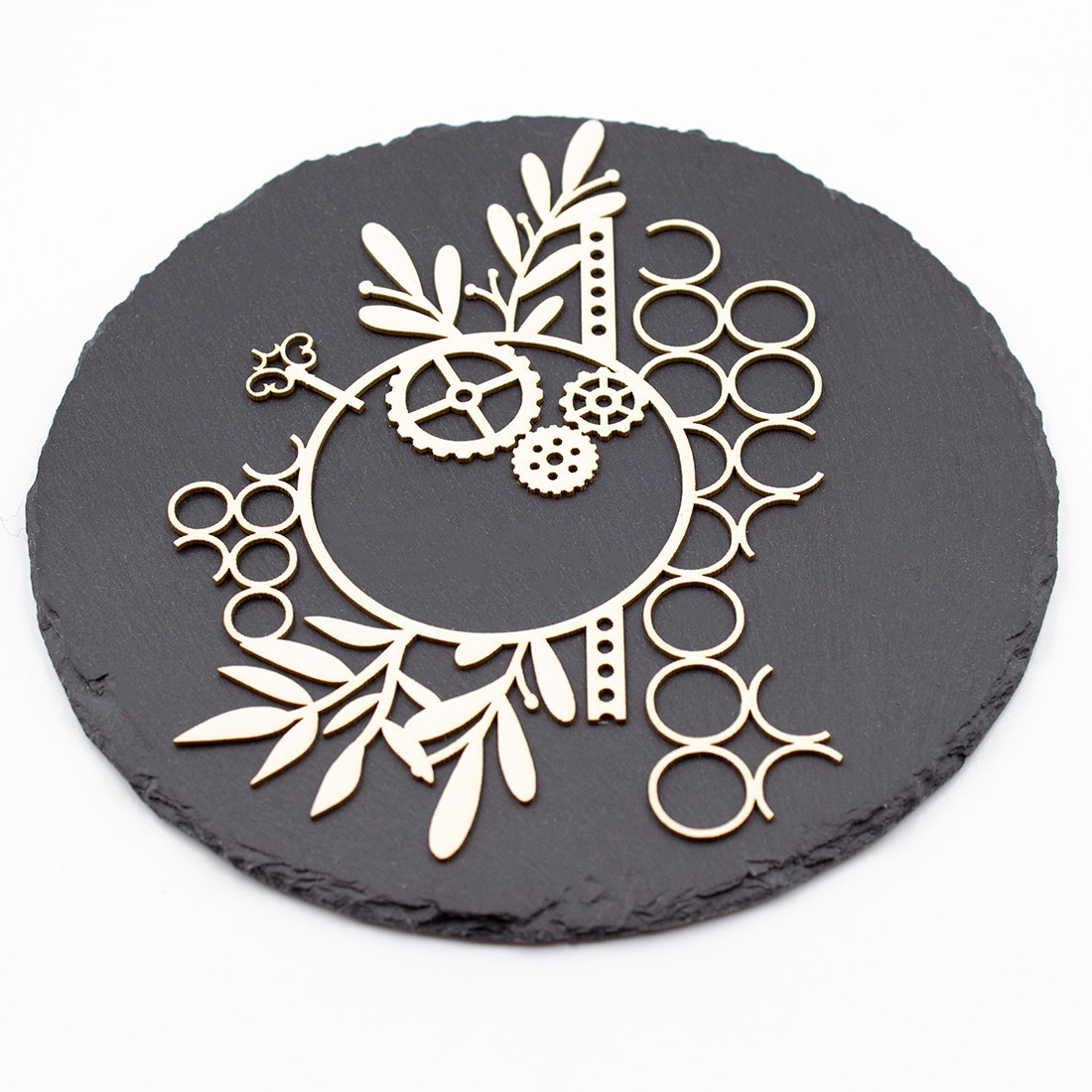 Chipboard Edena aux diverses formes géométriques en carton bois SCRAPMOUSET