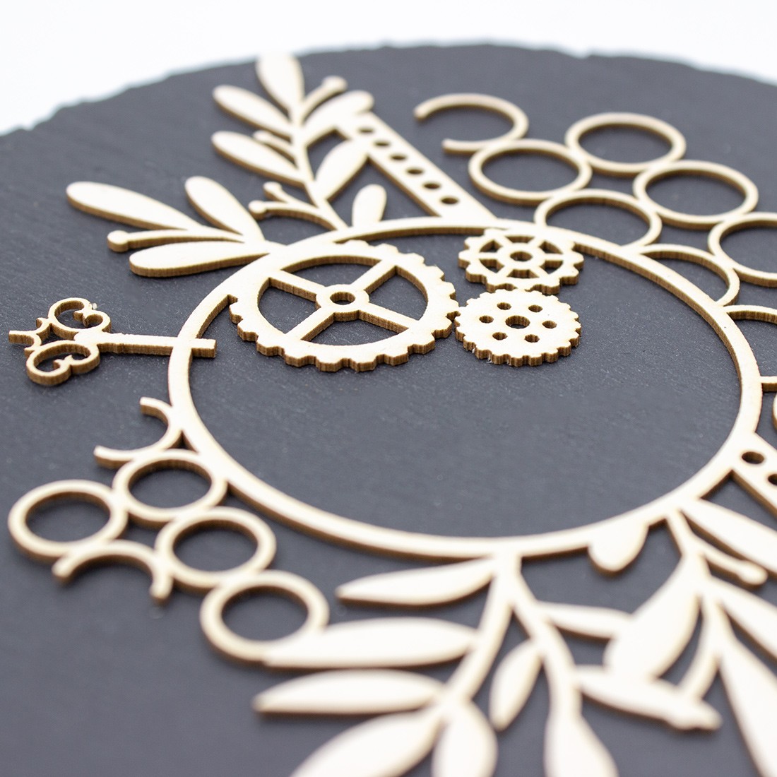 Chipboard Edena aux diverses formes géométriques en carton bois SCRAPMOUSET