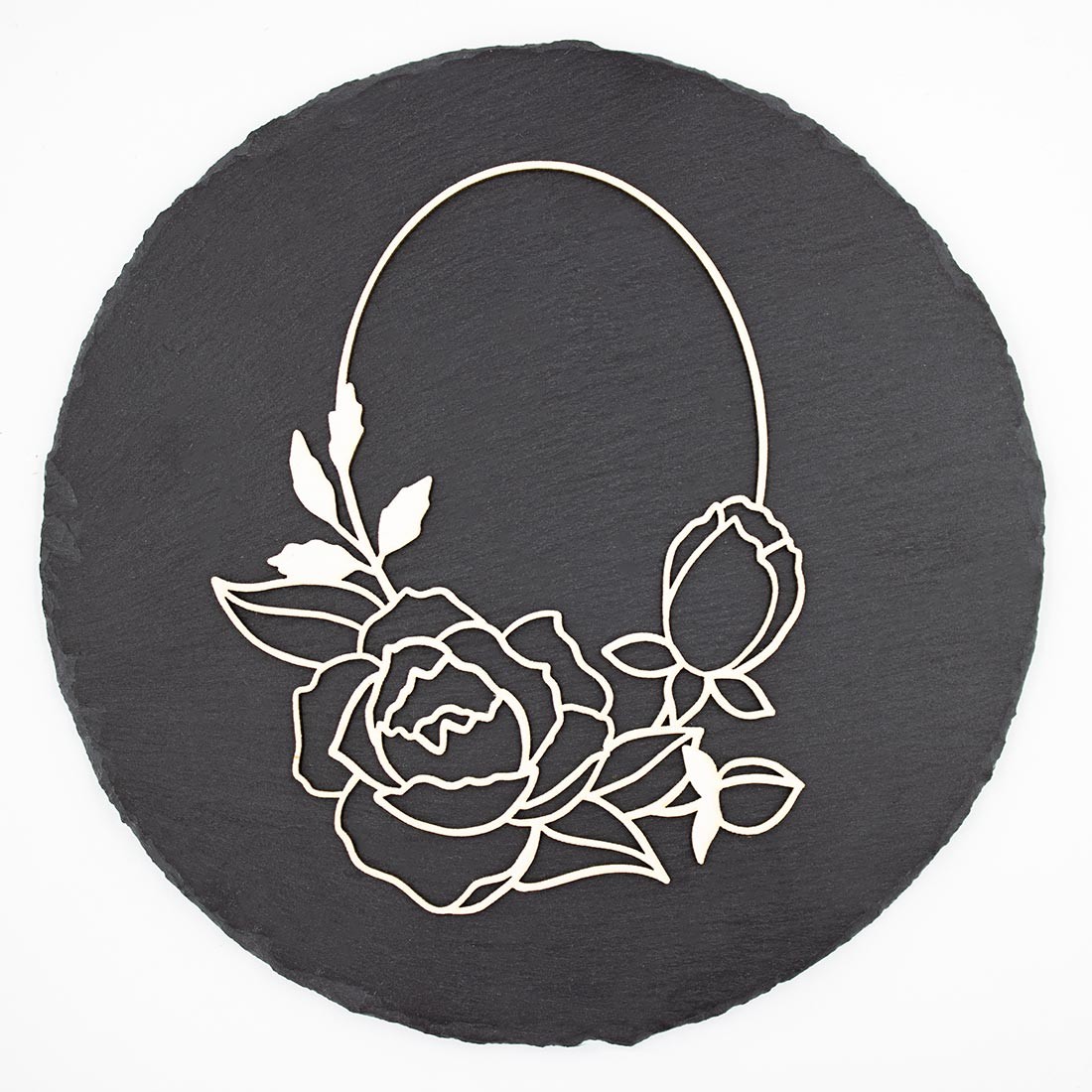 Chipboard cadre Romancia ovale floral en carton bois SCRAPMOUSET