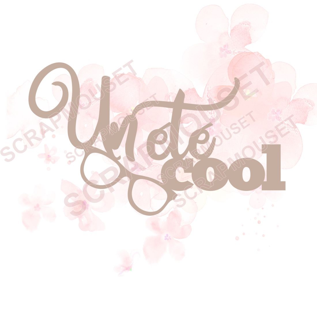 Mot Un été cool en carton bois SCRAPMOUSET