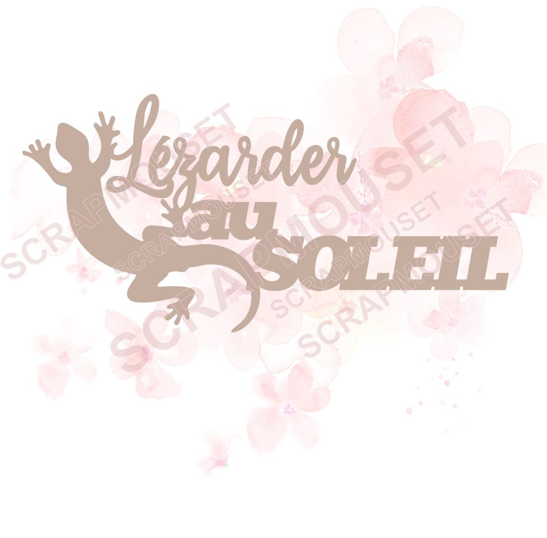 Mot Lézarder au soleil en carton bois SCRAPMOUSET