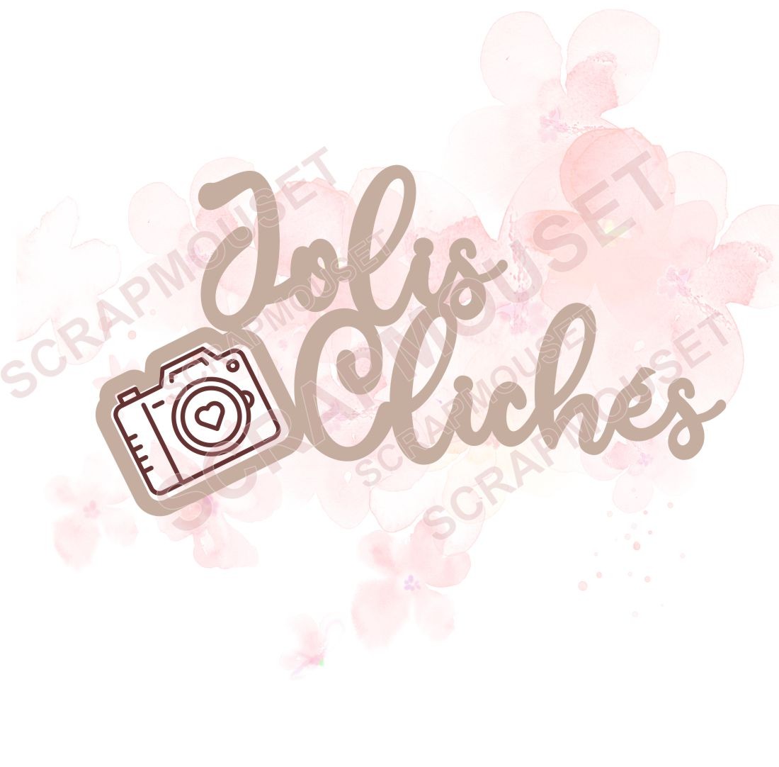 Mot Jolis clichés en carton bois SCRAPMOUSET