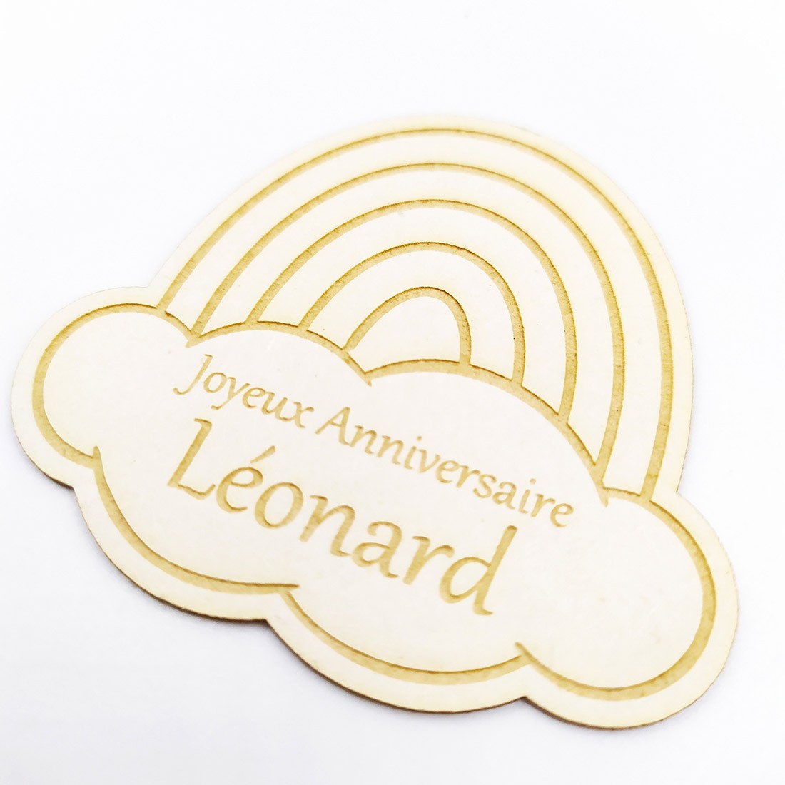 Arc en ciel Joyeux Anniversaire à personnaliser avec le prénom d'un enfant SCRAPMOUSET