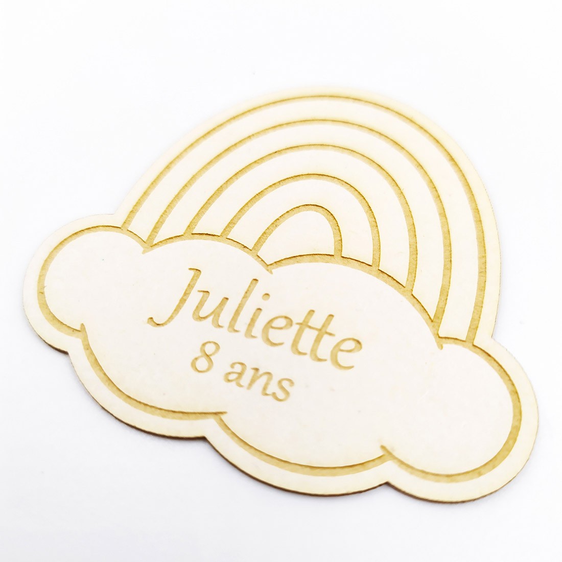 Arc en ciel à personnaliser avec le prénom de l'enfant et son âge SCRAPMOUSET