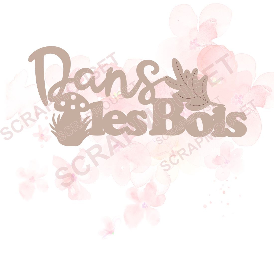 Mot Dans les bois en carton bois SCRAPMOUSET