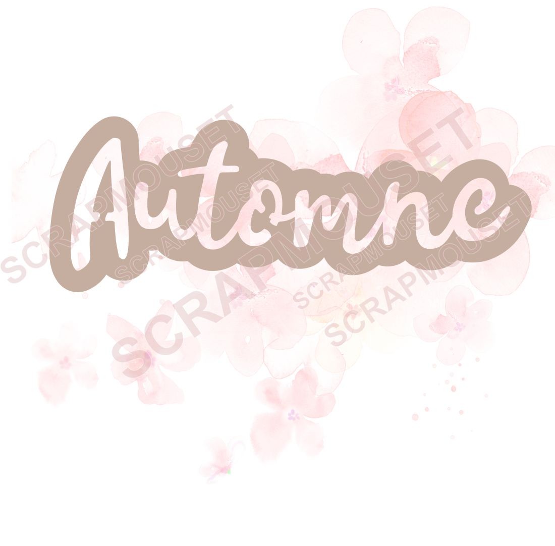 Mot Automne nouveau design en carton bois SCRAPMOUSET