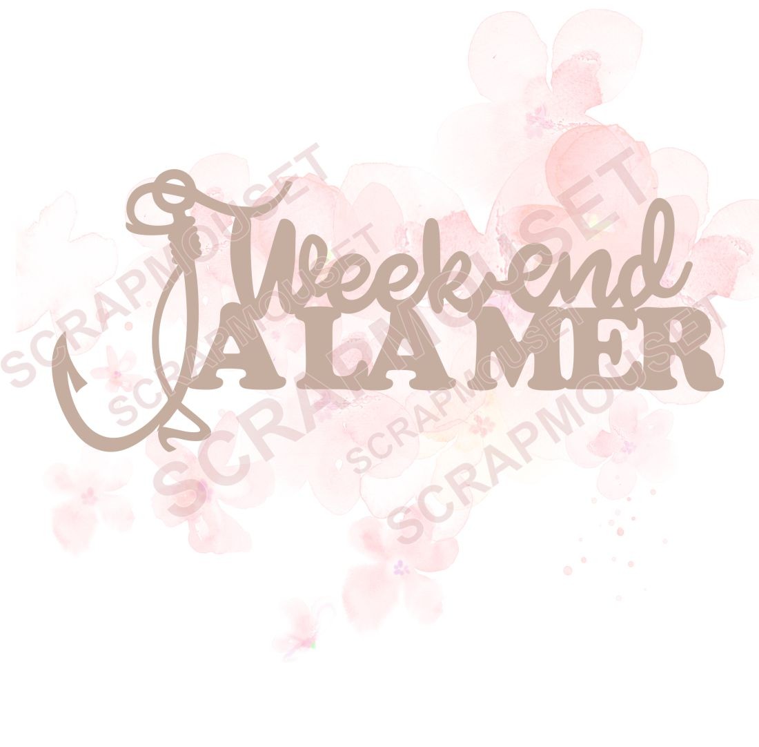 Mot Week-end à la mer en carton bois SCRAPMOUSET