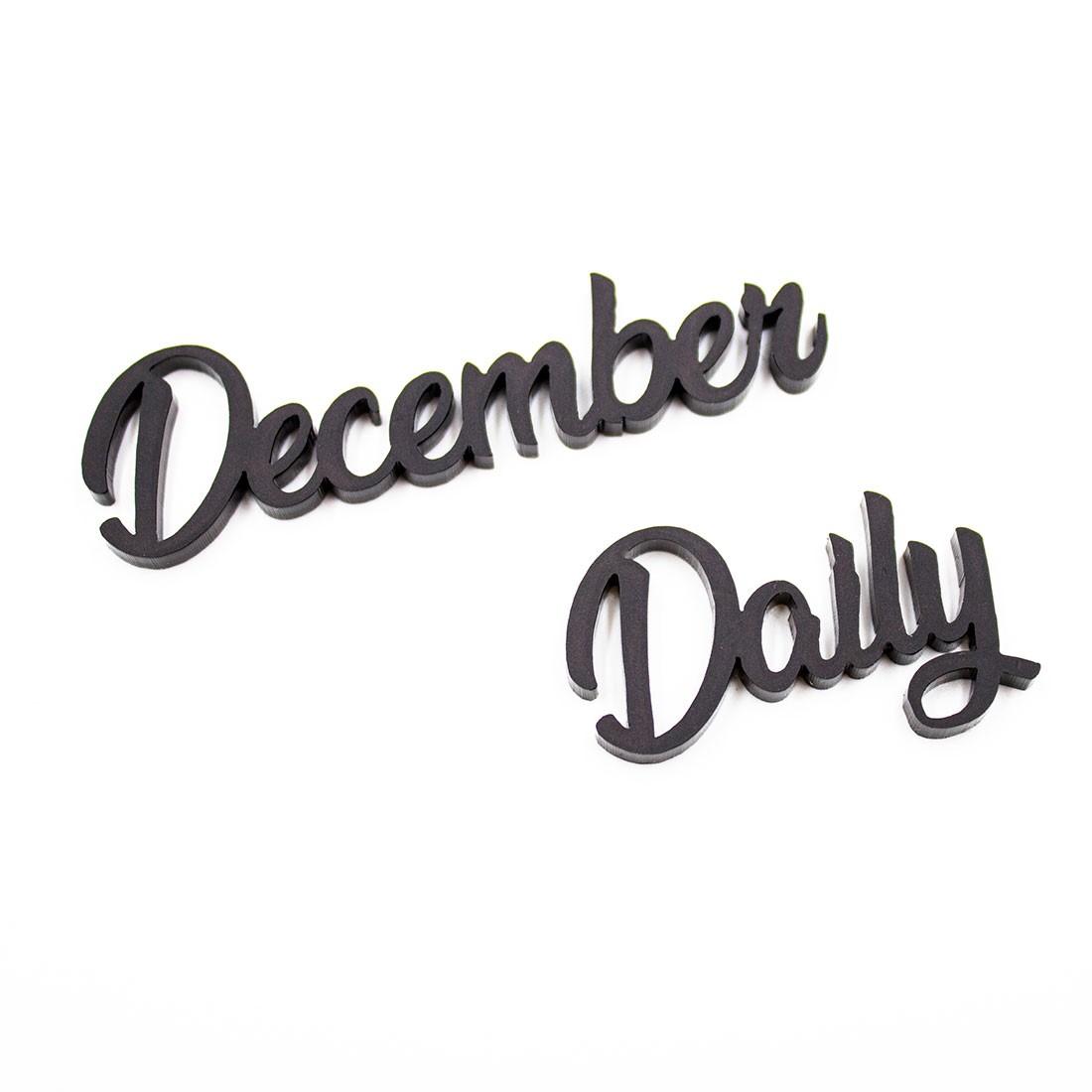 Mot December Daily en Acrylique Noir SCRAPMOUSET
