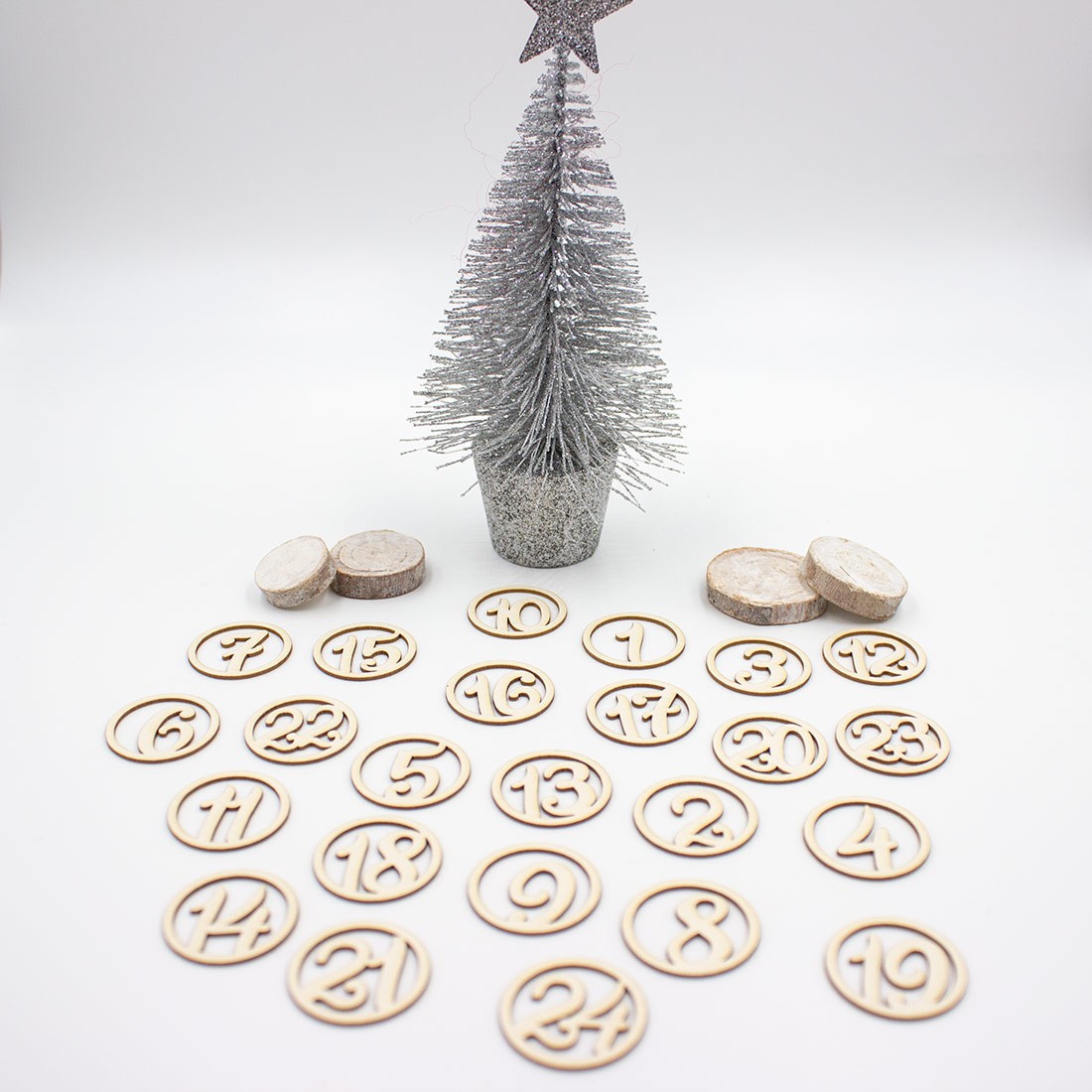 Chiffres ronds avec attache pour calendrier de l'avent et December Daily SCRAPMOUSET