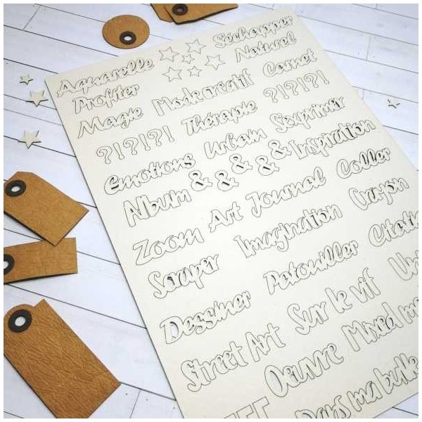 Pack de mots, motifs et tags pour Junk Journal