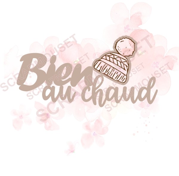 Mot Bien au chaud avec bonnet SCRAPMOUSET