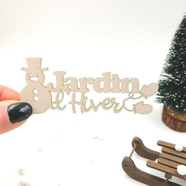 Mot Jardin d'hiver en carton bois SCRAPMOUSET